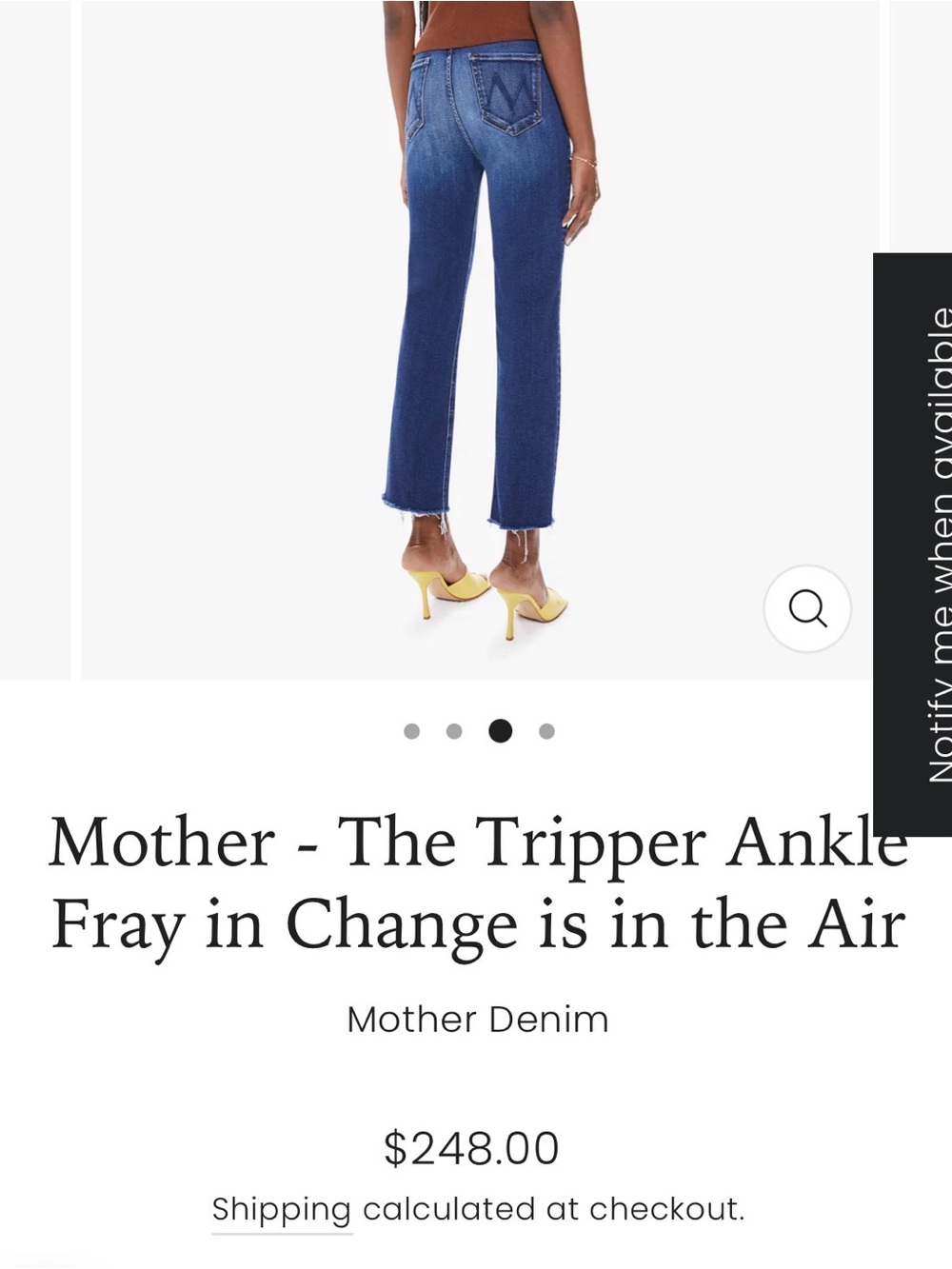 MOTHER The Tripper Ankle Fray Jeans - Meet Cute